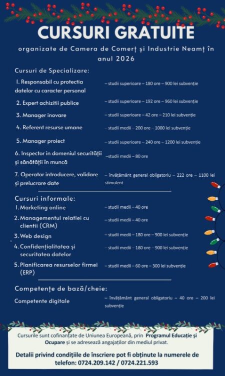 program cursuri 2026