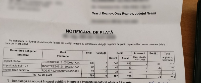 Roznov – taxe și impozite dublate pentru cetățeni 1 WhatsApp Image 2026 01 14 at 10.51.16