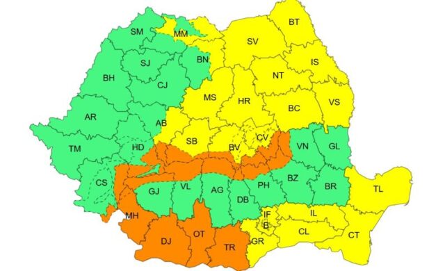 Alertă meteo: ninsori, viscol și ger în Neamț și nordul Moldovei. ANM anunță vânt puternic și vizibilitate redusă 1 harta