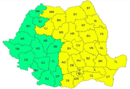 COD GALBEN de ger în Neamț. Temperaturile scad până la –18 grade, frig persistent până pe 21 ianuarie