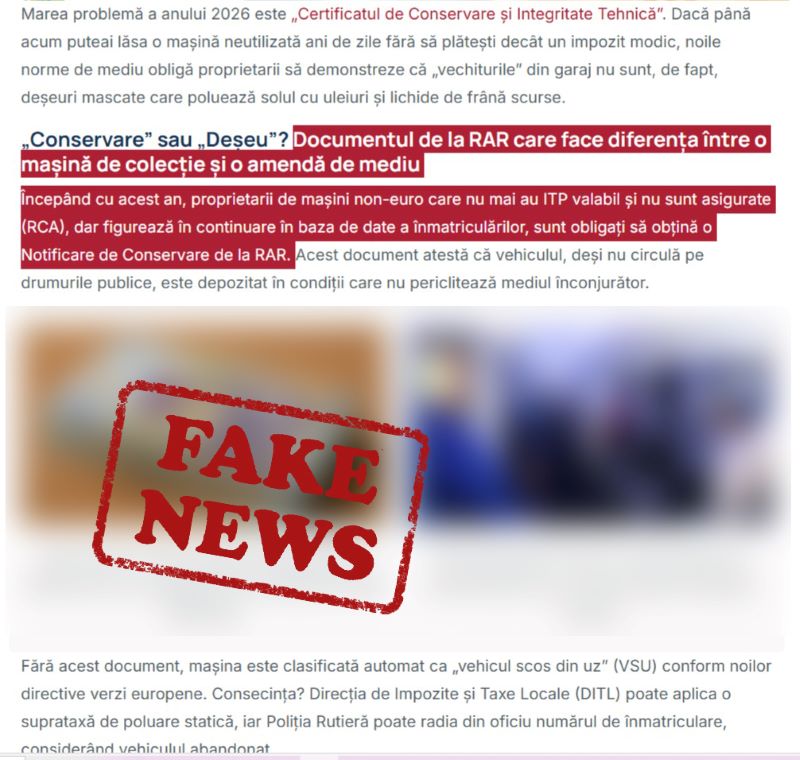 Atenție la dezinformări: RAR dezminte „documentele pentru mașini vechi” și „unitatea mobilă” 2 rar 2