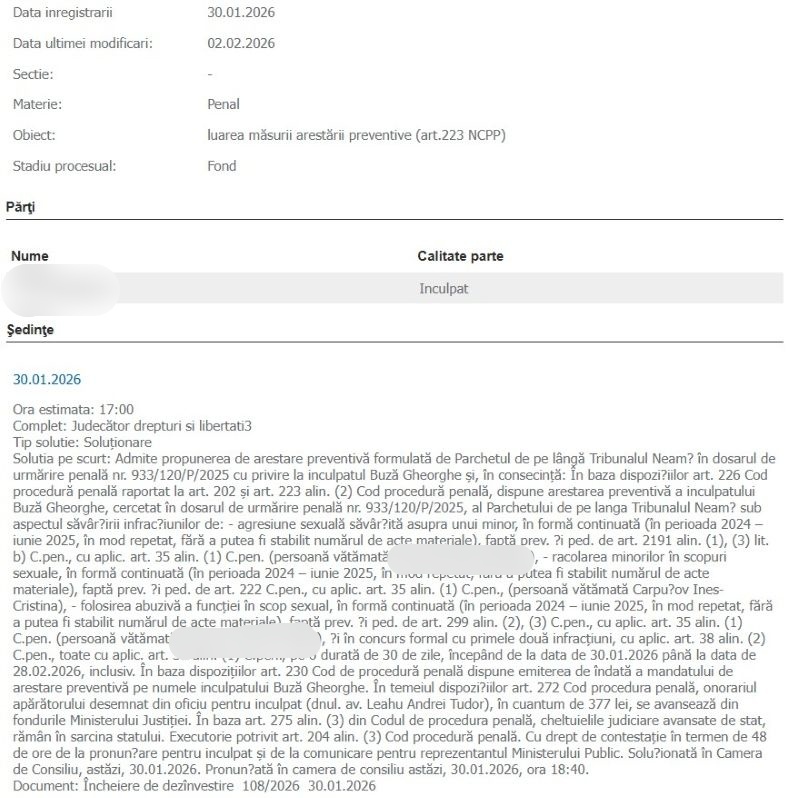 Roman. Mediator școlar arestat pentru agresarea sexuală a unei eleve de liceu 1 WhatsApp Image 2026 02 02 at 15.21.17