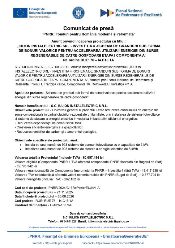 Mai multe gospodării din Pipirig și Vânători-Neamț vor beneficia gratuit de panouri fotovoltaice 1 anunt