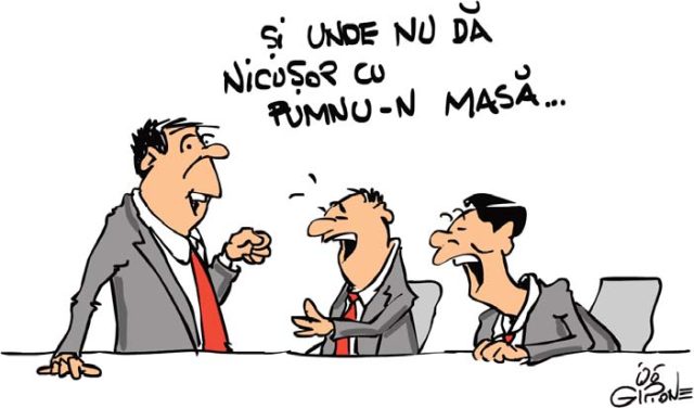 caricatura despre nicusor dan