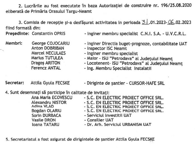 Bazinul de înot didactic din Târgu-Neamț - între birocrație, afaceri cu statul și trimiteri la afaceri oneroase în Italia 2 tg bazin didactic foto 1 comisie resize