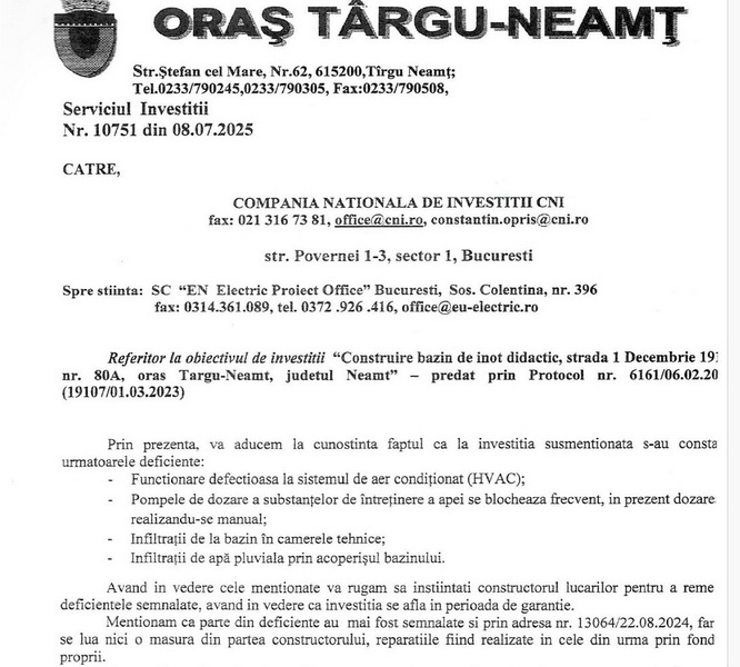 Bazinul de înot didactic din Târgu-Neamț - între birocrație, afaceri cu statul și trimiteri la afaceri oneroase în Italia 7 tg bazin didactic foto 6 resize