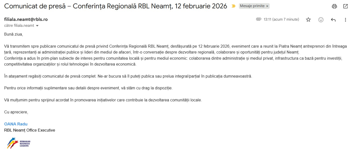 Doar un strop de bătaie de joc: RBL trimite pe 9 martie un comunicat despre un eveniment ținut pe 12 februarie 1 RBL comunicat