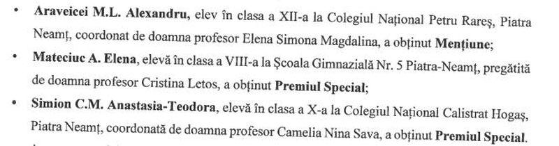 O mențiune și două premii speciale obținute de elevii din Neamț la Olimpiada Națională de Geografie 1 WhatsApp Image 2026 04 22 at 18.24.03