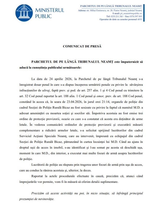 Cazul bărbatului împușcat mortal de polițiști la Hangu, anchetat de procurori 2 WhatsApp Image 2026 04 25 at 10.20.10