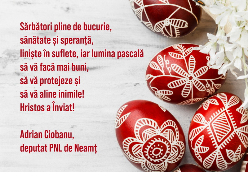 PAȘTE 2026 Felicitările oamenilor politici 1 adrian ciobanu resize