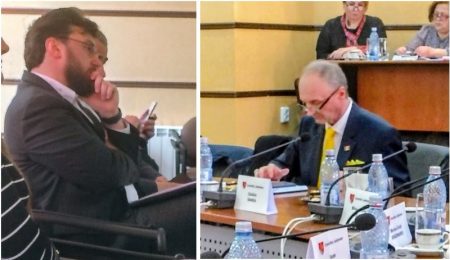 Video – Foto. Vodevilul din ședința CJ Neamț. Schimb de replici în Săptămâna Patimilor între directorul TT și un consilier AUR cearta la CJ Neamt
