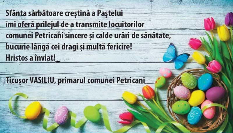 PAȘTE 2026 Felicitările primăriilor din mediul rural
