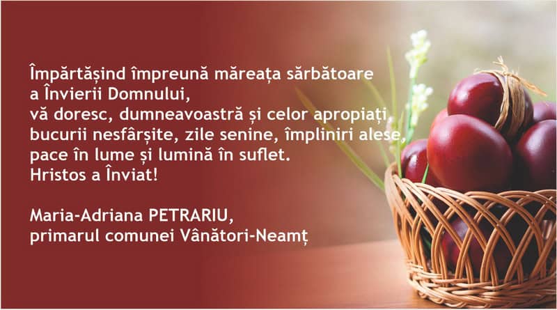 PAȘTE 2026 Felicitările primăriilor din mediul rural