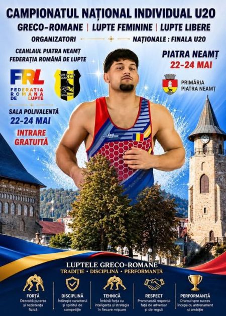 A început Campionatul Național Individual U20 de Lupte de la Piatra Neamț WhatsApp Image 2026 05 23 at 10.36.31