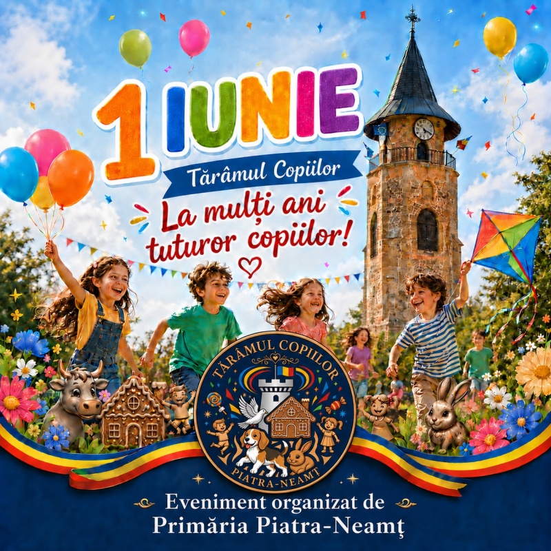 Tărâmul Copiilor: două zile dedicate celor mici, în Piatra-Neamț afis