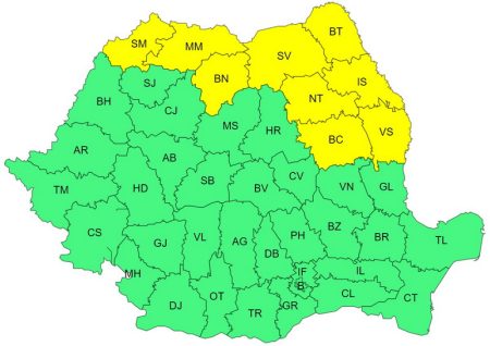 COD GALBEN Instabilitate atmosferică, astăzi, de la 12:00 la 23:00 anm cod galben mai 2026