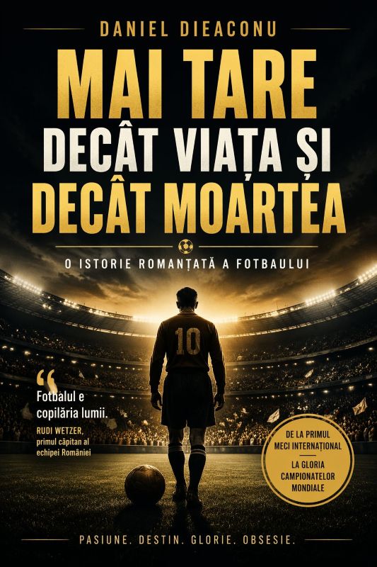 Eveniment: Daniel Dieaconu lansează volumul „Mai tare decât viaţa şi decât moartea. O istorie romanţată a fotbalului” la Bookfest 2 mai tare ca moartea b
