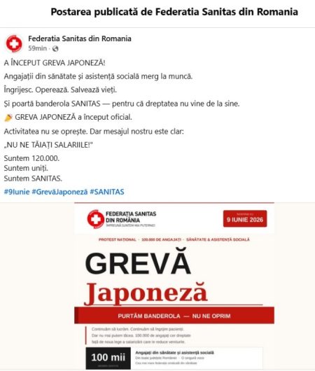 Sanitas declanșează greva japoneză și amenință cu greva generală în sănătate WhatsApp Image 2026 06 09 at 09.50.21
