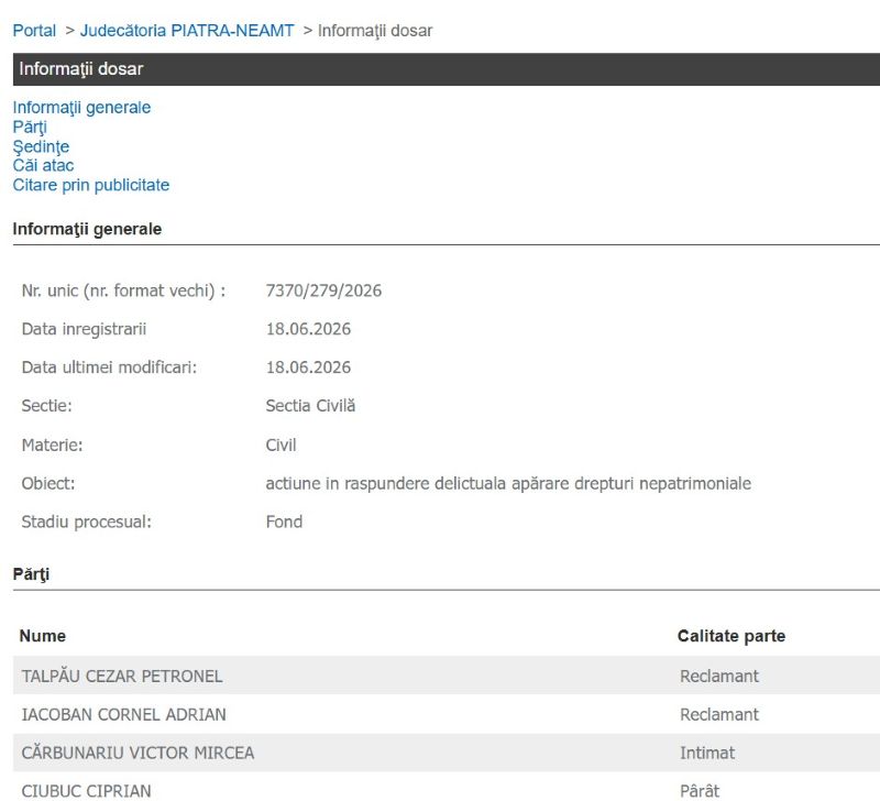 Justiție la nivel înalt: un procuror DIICOT Neamț și șeful BCCO Neamț dau în judecată un deputat 1 WhatsApp Image 2026 06 22 at 13.57.51