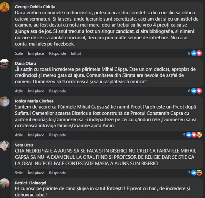Reacții la “Apelul public adresat autorităților ecleziastice pentru păstrarea părintelui Mihai Capșa” de la Parohia Sarata 2 capsa reactii 2
