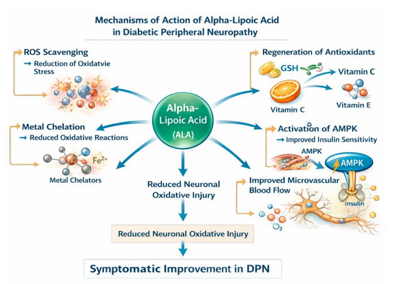 Neuropatia diabetică: ce rol au vitamina B1 și acidul alfa-lipoic în controlul simptomelor 1 neuropatia diabetica 1