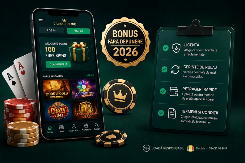 Cazinourile online și bonusurile fără depunere 2026 – cum le alegi și ce merită analizat înainte să joci pacanica