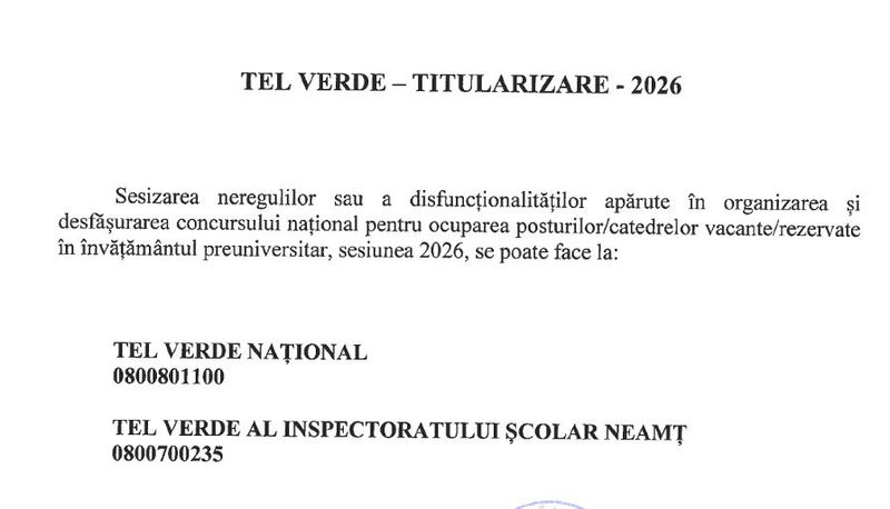 Titularizare 2026. Tel Verde pentru sesizări. Model contestații 1 WhatsApp Image 2026 07 20 at 12.12.25