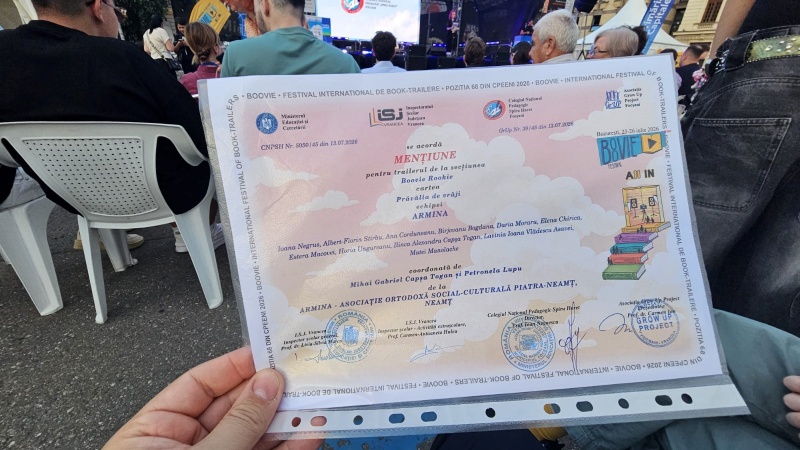 VIDEO. Două mențiuni pentru echipe din Neamț la Boovie festivalul de book-trailere București 6 WhatsApp Image 2026 07 28 at 20.16.21 3