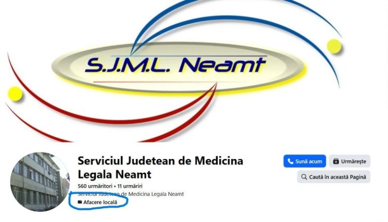 Serviciul Județean de Medicină Legală Neamț- „Afacere locală” afacere locala