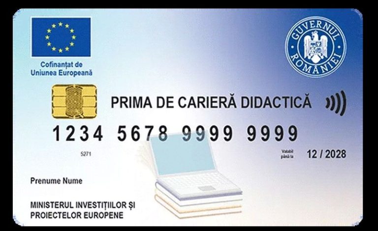 card primă de carieră didactică.