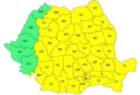Cod galben de furtună în județul Neamț cod galben