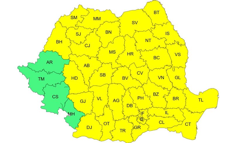 Noi atenționări de vreme severă în Neamț 1 galben 01