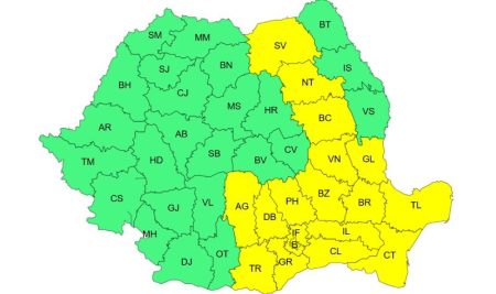 Noi atenționări de vreme severă în Neamț galben 02