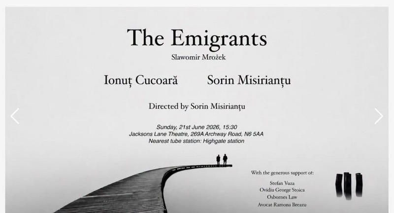 ”Emigrant” în propria poveste - actorul Ionuț Cucoară 2 ionut cucoara afis emigrantii resize