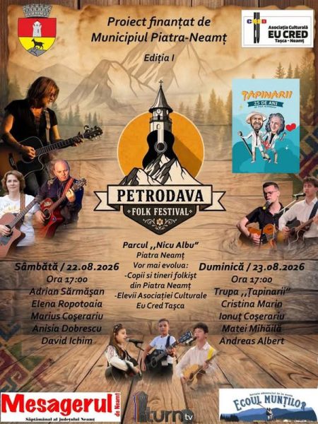 WhatsApp Image 2026 08 22 at 11.22.45 - Petrodava Folk Festival, la prima ediție. Două zile de muzică folk la Piatra Neamț