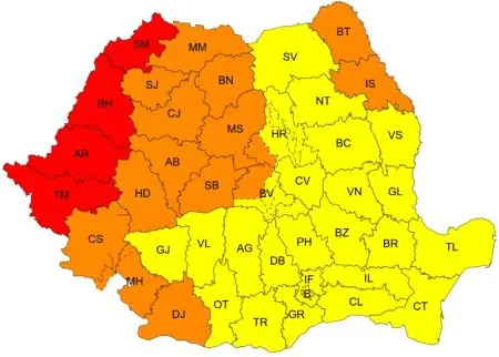 Cod galben de caniculă în Neamț. Miercuri, avertizarea urcă la cod portocaliu meteo 4 august 2026 cod galben de caniculă în Neamț