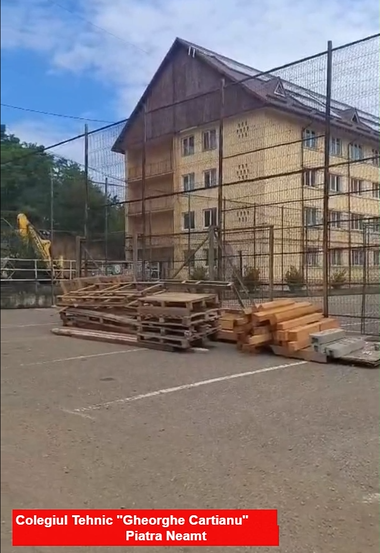 șantier la Colegiul Tehnic “Gheorghe Cartianu”