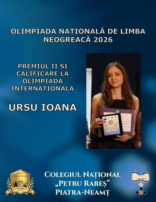 Rezultat de excepție pentru o rareșistă: premiul I la Olimpiada Internațională a Elenismului! Rezultat de excepție pentru o rareșistă: premiul I la Olimpiada Internațională a Elenismului!