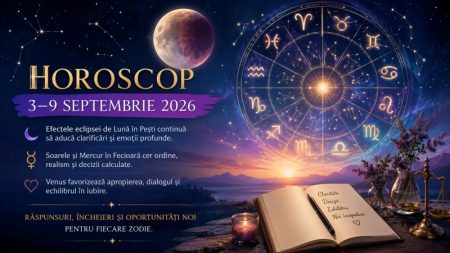 Ilustrație generată AI cu tematică de horoscop pentru zodii
