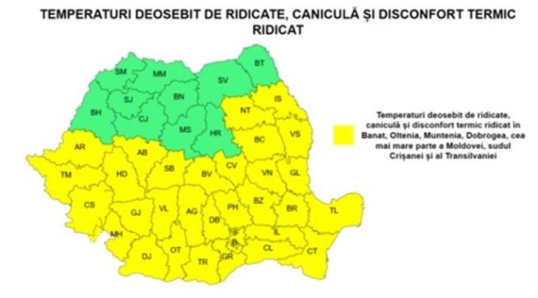 Caniculă de septembrie și atenționări cod galben de vânt