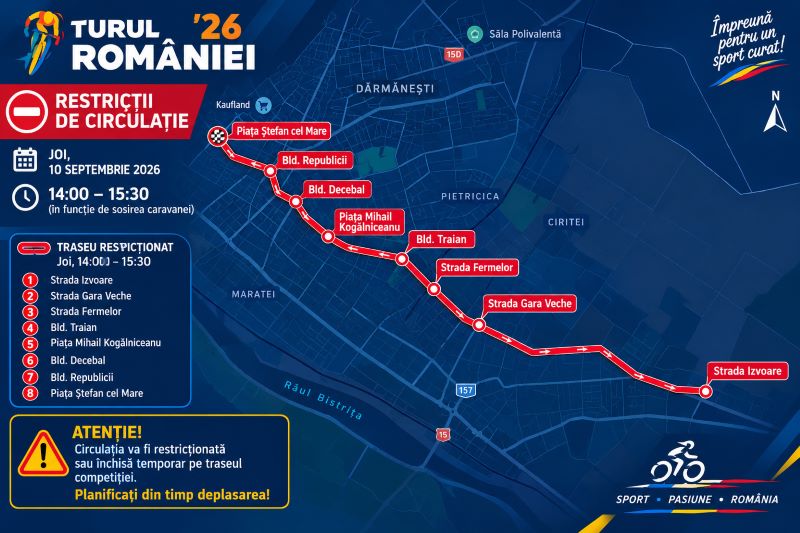 Atenție șoferi: reconfigurati-vă traseul! Sunt nenumărate restricții de circulație în județ și Piatra Neamț