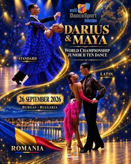 Piatra-Neamț. Campionii Ray’s Dance merg la Mondialul și Europeanul de Dans Sportiv din Bulgaria Doi dansatori de performanță în dans sportiv la Campionatul Mondial din Bulgaria.