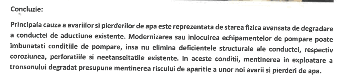 Conducta Preutești–rezervor Batalion, diagnostic de avarie: 260 de avarii în 2026, coroziune, perforații și pierderi masive de apă. 2 Diagnoză avarie conductă și rezervor cu coroziune și perforații.
