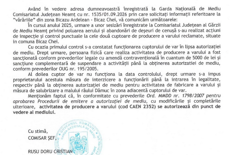Vărăritul din Valea Bicazului, între tradiție și lege / Garda de Mediu a blocat activitatea la cuptoare pentru lipsă de autorizație