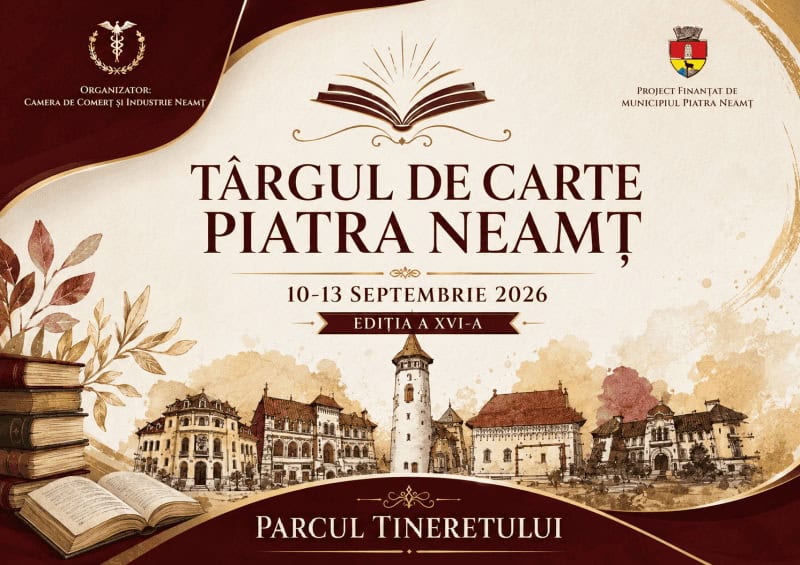 FOTO Târgul de Carte Piatra Neamț 2026 / Patru zile în care Parcul Tineretului a devenit loc de întâlnire pentru cititori și autori
