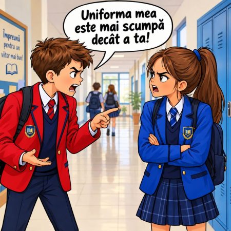 Proiect: Uniforma școlară pe punctul de a deveni obligatorie în școli! Elevi în discuție despre uniforma școlară în școală.