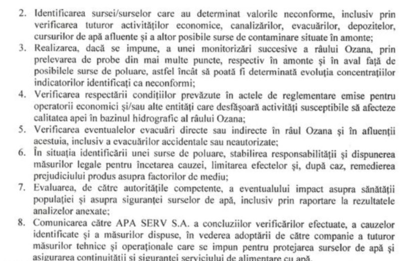 Apavital sesizează, ABA Siret constată: Ozana poluată pe 700 de metri, în aval de stația de epurare Târgu-Neamț 4 Apavital sesizează, ABA Siret constată: Ozana poluată pe 700 de metri, în aval de stația de epurare Târgu-Neamț