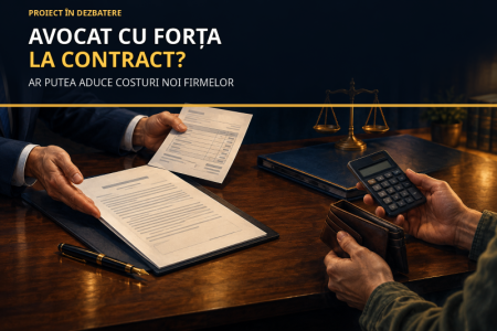 Avocat cu forța la contract? Propunerea care ar putea aduce o nouă povară pe firmele din România Avocat cu forța la contract? Propunerea care ar putea aduce o nouă povară pe firmele din România