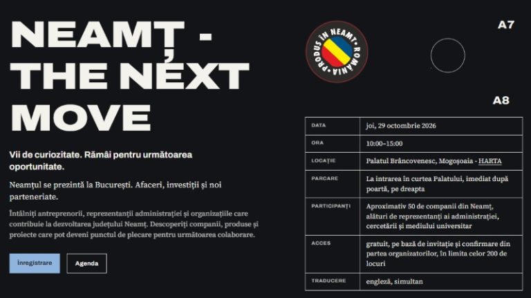 Invitație la evenimentul Neamț - The Next Move în București.