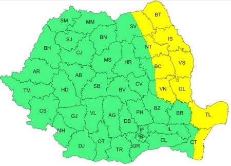 COD GALBEN Intensificări ale vântului în partea de est a județului COD GALBEN Intensificări ale vântului în partea de est a județului